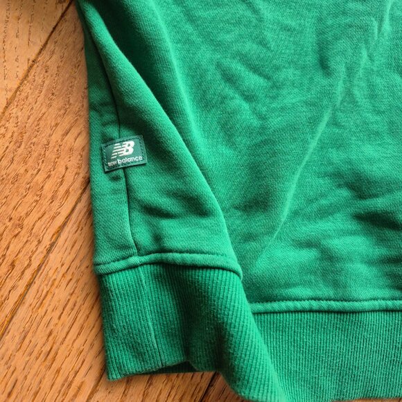 New Balance Essentials Green Crop Hoodie Sweatshirt Large - Picture 4 of 11